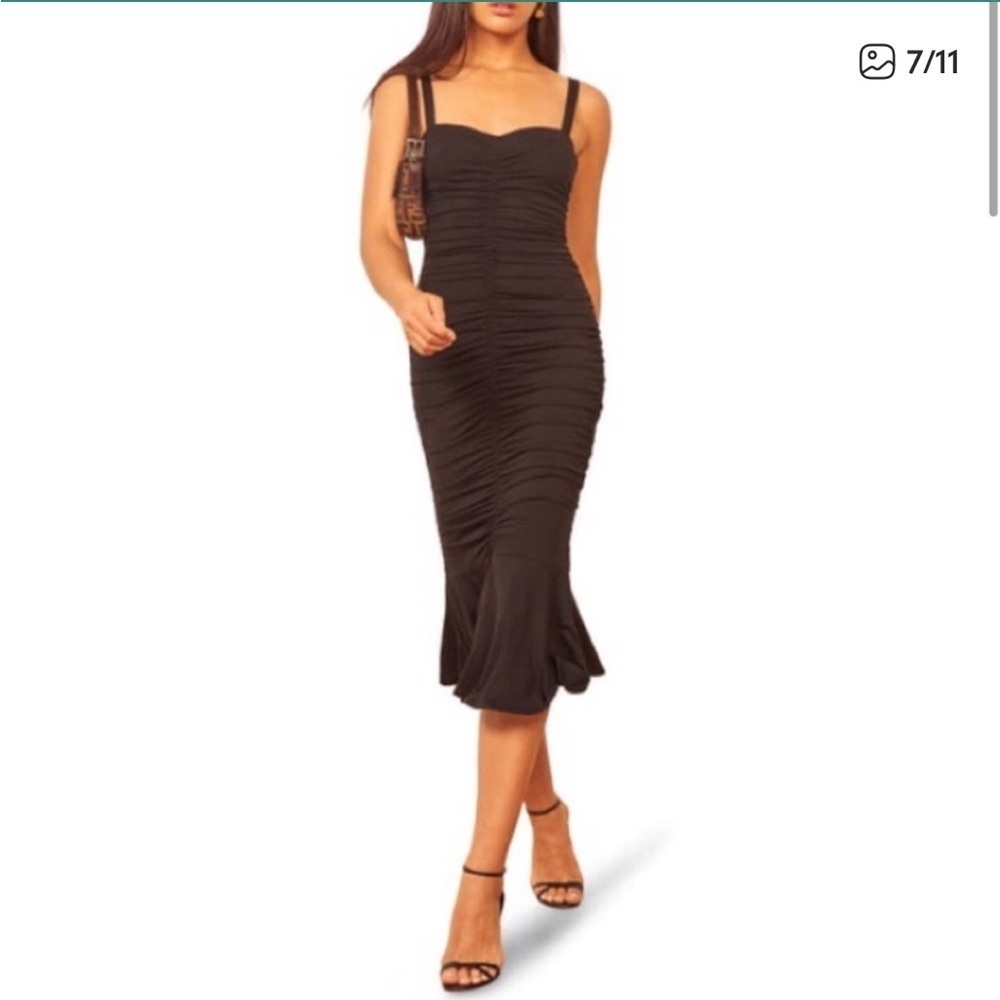 Reformation Ruched Midi Dress - Picture 9 of 9
